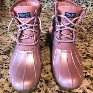 Girls Sperry Boots in Pink